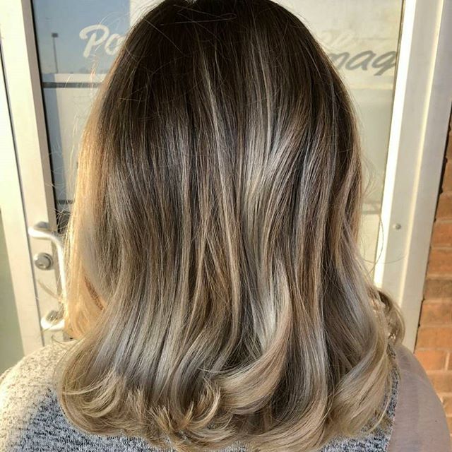 blonde hair with shadow root