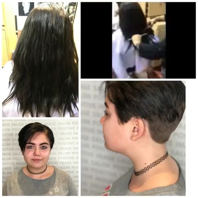 long to short hair transformation